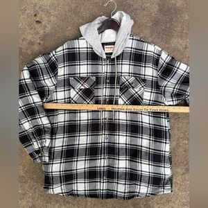 Wrangler Black and White Checkered Hoodie Jacket size XL